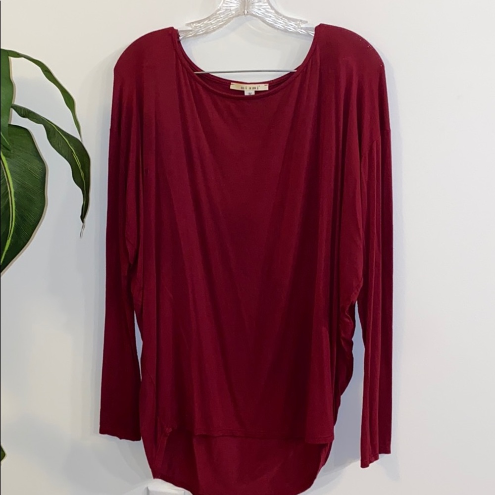 Long Sleeve Scoop Back Top